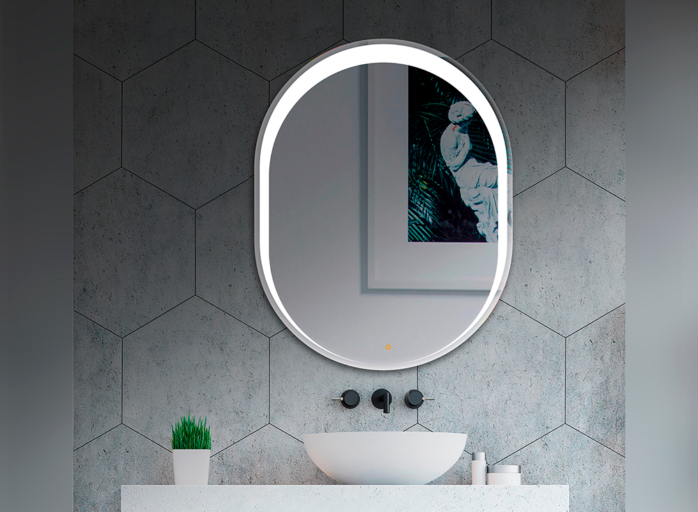 Espejo baño Redondo 80cm con luz led y sistema extensible Manillons Torrent  - HSF Materiales de Construcción